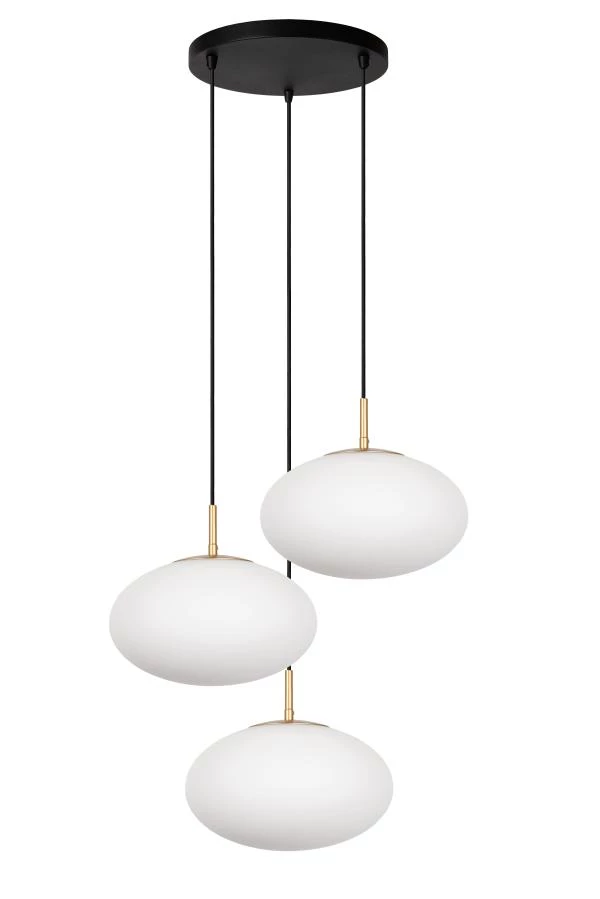 Lucide ELYSEE - Suspension - Ø 55 cm - 3xE27 - Opalin - éteint